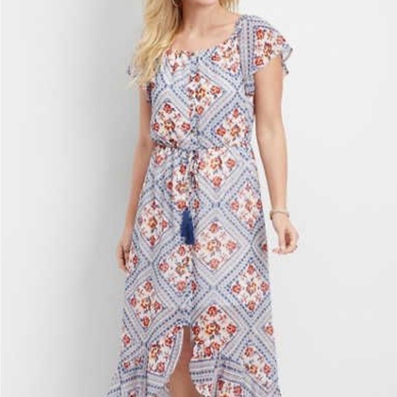 Maurice's XL bohemian high, low maxi length dress - Picture 1 of 12